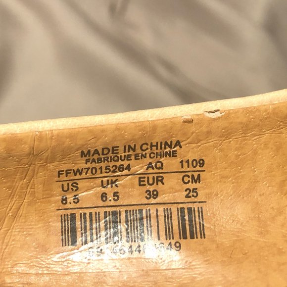 Fossil loafer peep toe leather shoes tan, 8.5 - Picture 6 of 8